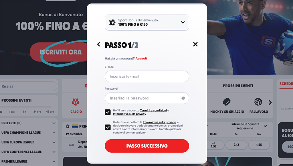 Registrazione al casinò Supabet